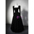 Black Velvet Long Sleeve Crystal Prom Dress