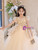In Stock:Ship in 48 Hours Champagne Tulle Sequins Flower Girl Dress