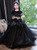 In Stock:Ship in 48 Hours Black Tulle Sequins Flower Girl Dress