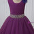 Stunning Purple Flower Girl Dresses Floor Length A-line Beaded Formal