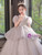 In Stock:Ship in 48 hours Gray Tulle Puff Sleeve Flower Girl Dress 