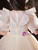 In Stock:Ship in 48 Hours Champagne Sequins Appliques Flower Girl Dress