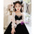 In Stock:Ship in 48 Hours Black Velvet Long Sleeve Flower Girl Dress