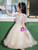 In Stock:Ship in 48 Hours Sequins Puff Sleeve Flower Girl Dress