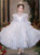 In Stock:Ship in 48 Hours Blue Tulle Sequins Long Sleeve Flower Girl Dress