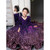 In Stock:Ship in 48 Hours Purple Sequins V-neck Flower Girl Dress