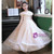 In Stock:Ship in 48 Hours Champagne Tulle Sequins Flower Girl Dress