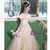 In Stock:Ship in 48 Hours Champagne Tulle Sequins Flower Girl Dress