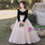 In Stock:Ship in 48 Hours Long Velvet Flower Girl Dress