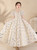 In Stock:Ship in 48 Hours Puff Sleeve Sequins Flower Girl Dress