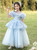 In Stock:Ship in 48 hours Tulle Sequins Puff Sleeve Flower Girl Dress