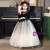 In Stock:Ship in 48 Hours Black Velvet Tulle Flower Girl Dress