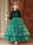 In Stock:Ship in 48 Hours Green Tulle Sequins Tiers Flower Girl Dress