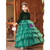 In Stock:Ship in 48 Hours Green Tulle Sequins Tiers Flower Girl Dress