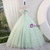 Light Green Tulle Off the Shoulder Quinceanera Dress