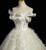 Silver Ball Gown Off the Shoulder Quinceanera Dress