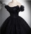 Black Ball Goen Tulle Sequins Off the Shoulder Quinceanera Dress