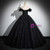 Black Ball Goen Tulle Sequins Off the Shoulder Quinceanera Dress