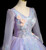 Purple Tulle Long Sleeve V-neck Sequins Quinceanera Dress