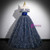 Blue Off the Shoulder Quinceanera Dress