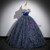 Blue Off the Shoulder Quinceanera Dress