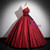 Burgundy Ball Gown Strapless Bow Quinceanera Dress