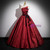 Burgundy Ball Gown Strapless Bow Quinceanera Dress