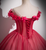 Rose Red Ball Gown Tulle Beading Quinceanera Dress