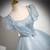 Light blue Tulle Short Sleeve Quinceanera Dress