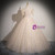 Champagne Tulle Sequins Short Sleeve Quinceanera Dress