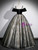 Black Tulle Velvet Sequins Straps Quinceanera Dress