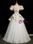 Blue Tulle Short Sleeve Quinceanera Dress