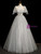 Gray Tulle Sequins Beading Quinceanera Dress