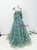 A-Line Green Tulle Embroidery Straps Prom Dress