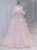 Pink Tulle Off the Shoulder Flower Prom Dress