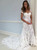 Popular Gorgeous Cap Sleeves White Lace Long Wedding Dress