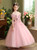 Pink Tulle Sequins Princess Flower Girl Dress