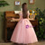 Pink Tulle Sequins Princess Flower Girl Dress