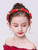 Girls Red Headdress Flower Accessories