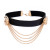 Popular Flower Diamante Alloy Multilayer Link Chain Torques Choker Necklace