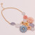 Marvelous  Pink Flowers Pendant Necklace