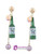 Popular Wine Bottle Faux Pearl Pendant Earrings