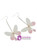 Fashion Acrylic Gem Butterfly Drop Earrings