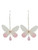 Fashion Acrylic Gem Butterfly Drop Earrings