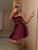 Red Sling Casual Short Dress