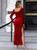 Slim-fit Velvet Split Long-sleeved Dress Slim-fit Velvet Split Long-sleeved Dress