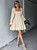 Bubble Sleeve Square Neck Long Sleeve Dress
