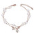 Love with Zircon and Faux Pearls Rose Gold 18K Gold Plated Layered Bracelet