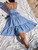 Wrinkled Drawstring Slim Waist Dress