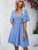 High Waist Pleated Mid-length Dress
